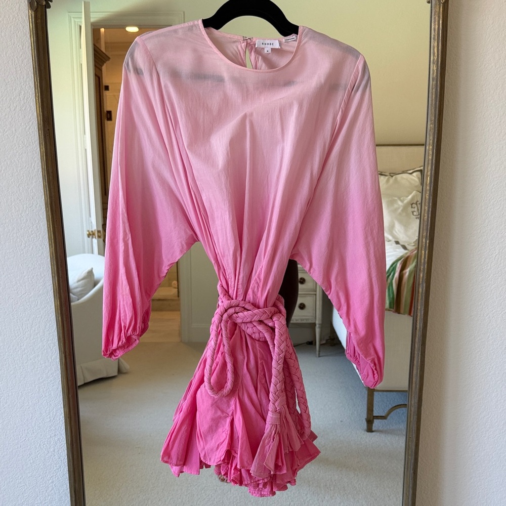 Rhode Pink Ombre Tie-Waist Ella Dress